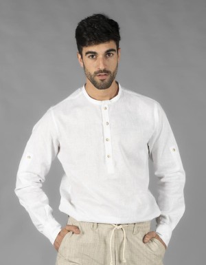Camisas > Camisa Tiwi - Linho com algodão